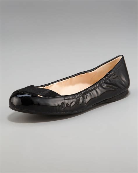 prada elastic strap ballet flats.